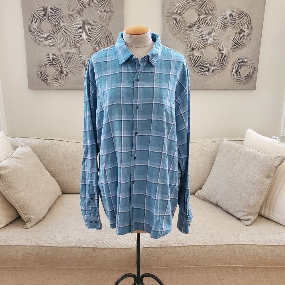 Peter Millar Mountainside Plaid Button-down Long-sleeve Shirt sz XXL